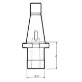 DIN 2080 redukčné puzdro pre nástroje s Morse kužeľom DIN 228-B