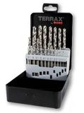 Sada špirálových vrtákov TERRAX DIN 338, HSS-G, typ N, 25 ks